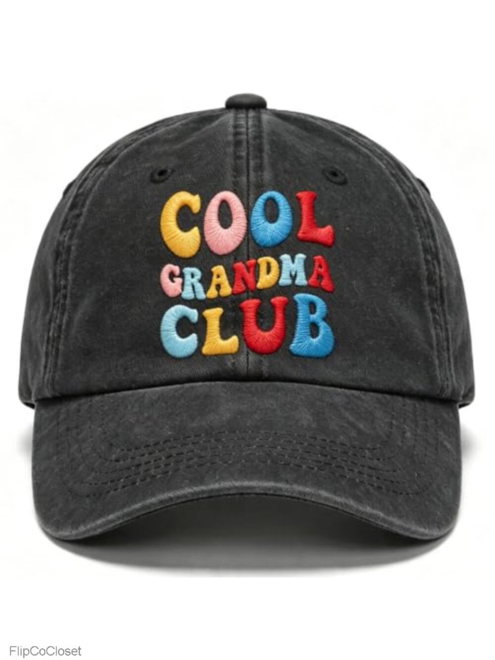 Embroidered Grandma Baseball Cap, Vintage Washed Cotton, Warm Gift - Adjustable